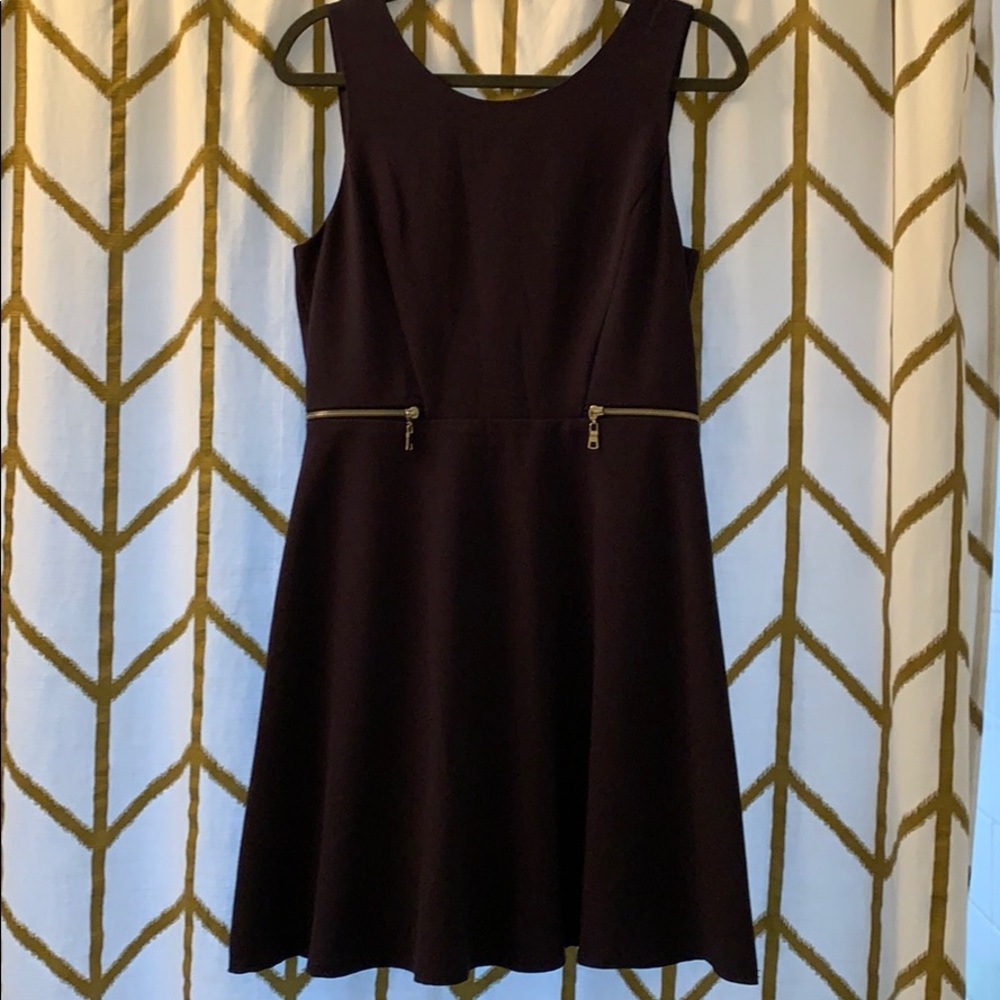 Navy Fit and Flare with cute zipper detail